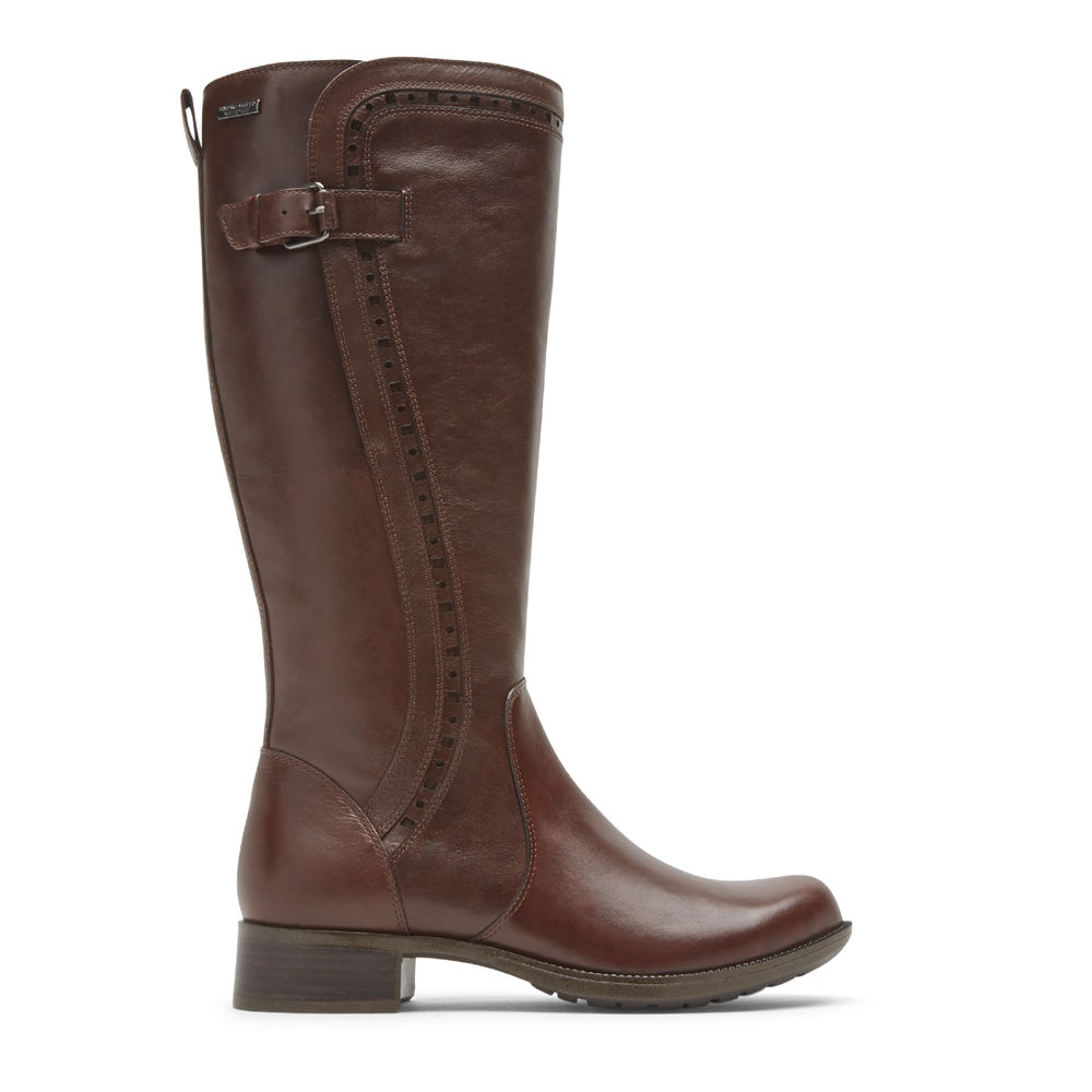 ロック ポート ト ブーツ レディース ブラウン - Copley Waterproof Tall - FTN357926